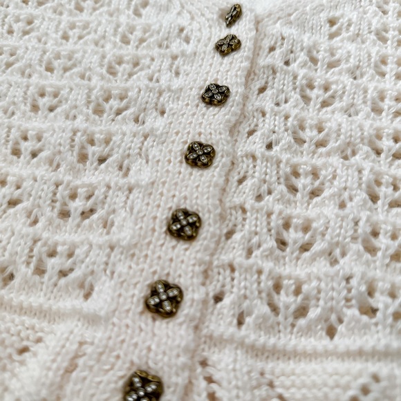 NWOT Commense Cream Knit Cardigan - Picture 6 of 11